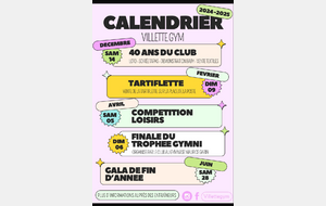 Calendrier 2024-2025